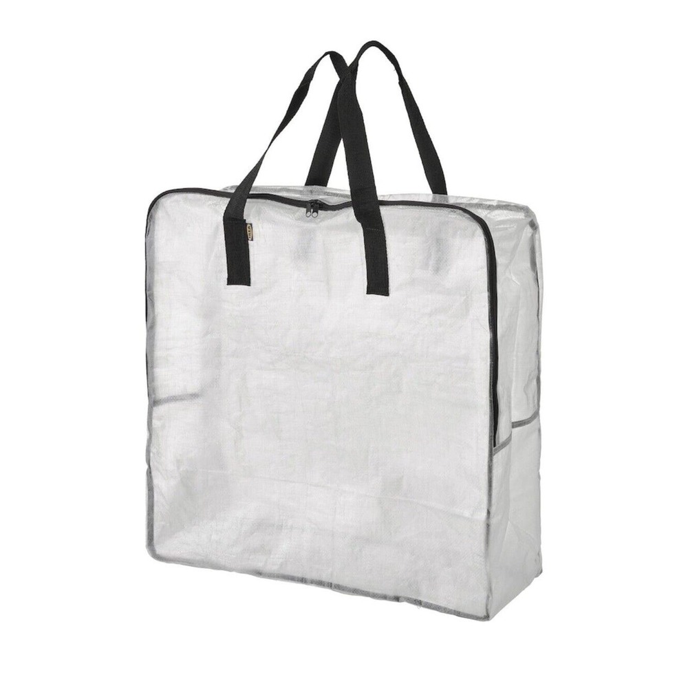 IKEA DIMPA Zippered Storage Bag, Clear 25½x8¾”x25½” (100.567.70) NEW